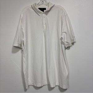 Nike Golf Vintage Polo Short Sleeve White Shirt Men's XL Dri Fit Cotton Blend